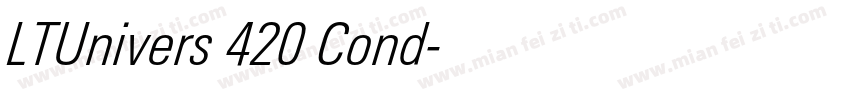 LTUnivers 420 Cond字体转换